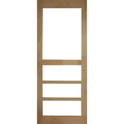 The wooden door on a white background. 