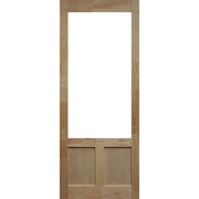 A nice wooden door on a plain white background.