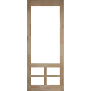 Wooden door on a white background. 