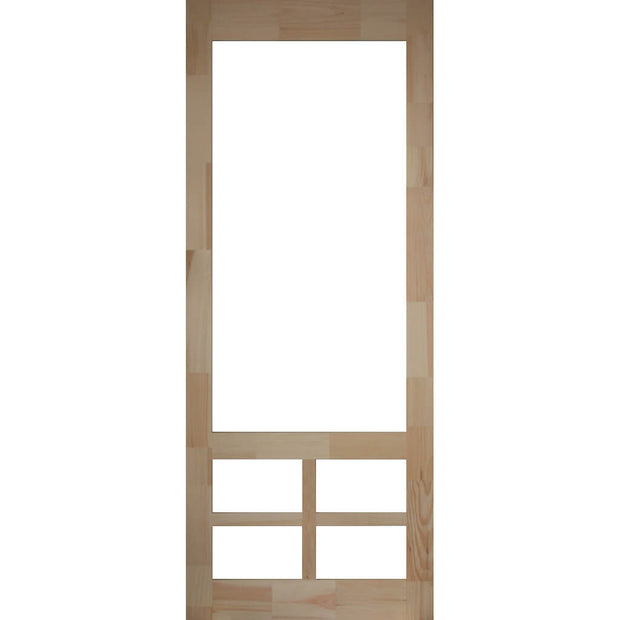 Wooden door on a white background. 