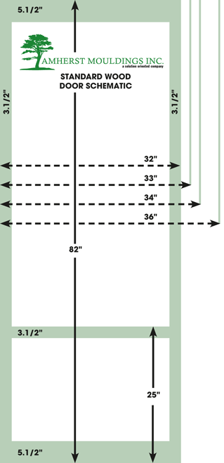 Standard Wood Door Schematic. 